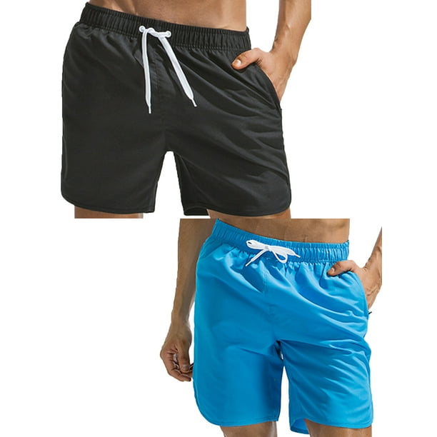 Mens Swim Shorts Plain Mesh Lining Quick Dry Swimming Summer Beach Pool Trunks Mens Swim Shorts Plain Mesh Lining Quick Dry Swimming Summer Beach Pool Trunks